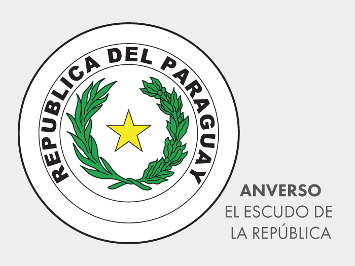 En el Sello Nacional la estrella es símbolo de esperanza, ya que representa la estrella que iluminó la gesta libertadora para que Paraguay se independizara. Las ramas de palma y olivo entrelazadas significan las glorias de Paraguay a través de su historia.
