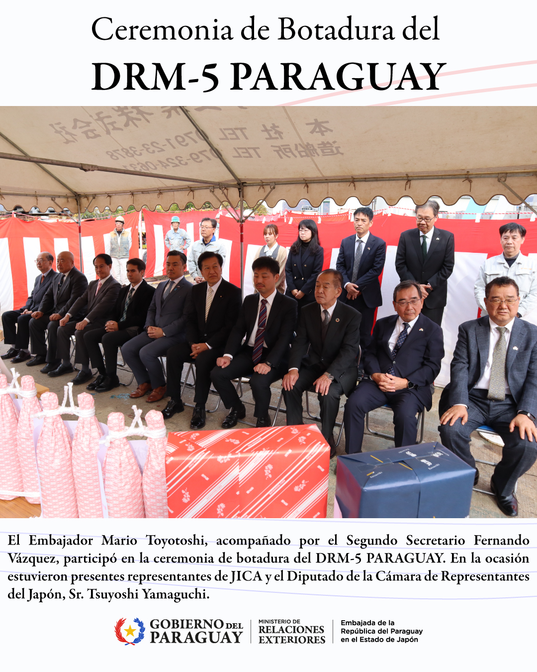 Botadura DRM-5 Paraguay en astillero de Japón